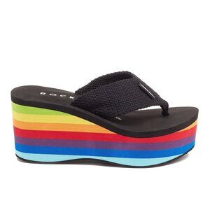 💖Rocket Dog Crush Rainbow Platform Flip Flop Y2K Sandals